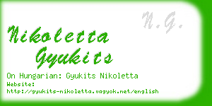 nikoletta gyukits business card